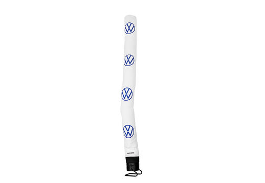 Custom made Volkswagen skytube inflatable in basic color and logo can be ordered at JB Inflatables America. Request a free design for an inflatable skydancer in your own corporate identity now