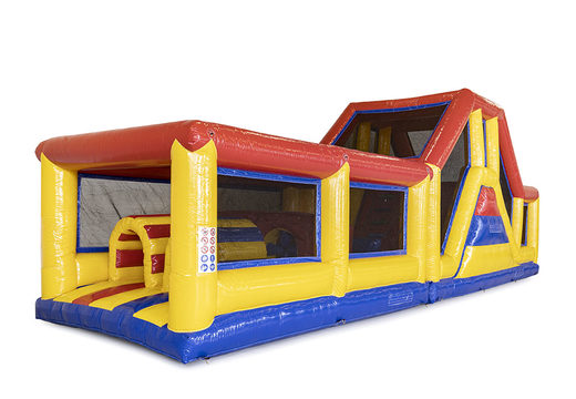 Obstacle course 13.5 meters long in theme standard with appropriate 3D objects for kids. Buy inflatable obstacle courses online now at JB Inflatables America