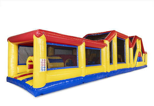Buy modular 19 meter obstacle course with appropriate 3D objects for children. Order inflatable obstacle courses now online at JB Inflatables America