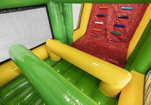 Buy a 13.5 meter long crocodile themed obstacle course with matching 3D objects for kids. Order inflatable obstacle courses now online at JB Inflatables America
