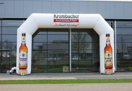 Buy a custom krombacher start & finish archway for sport events at JB Promotions America. Order promotional inflatable advertising arches online 