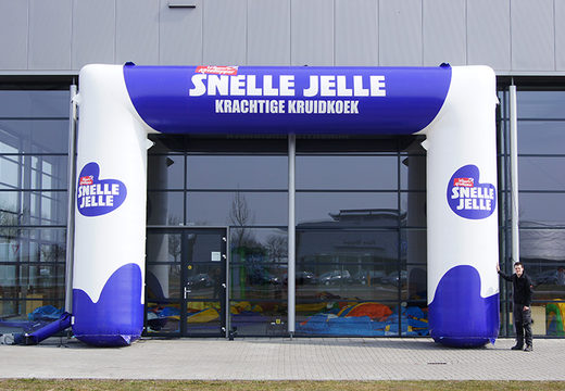 Order a custom snelle jelle advertisement inflatable archway for events at JB Promotions America; specialist in inflatable advertising arches