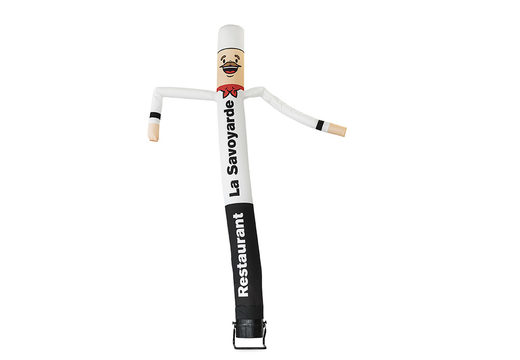 Have a personalized La Savoyarde Kok skydancer made at JB Promotions America. Promotional inflatable tubes made in all shapes and sizes at JB Promotions America
