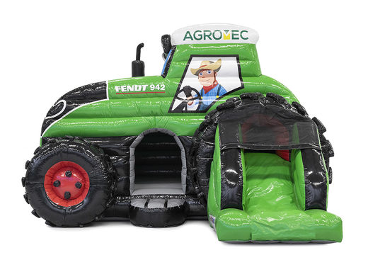 Buy custom inflatable Agrotec tractor bounce houses in different shapes and sizes. Promotional inflatables in all shapes and sizes made at JB Promotions America
