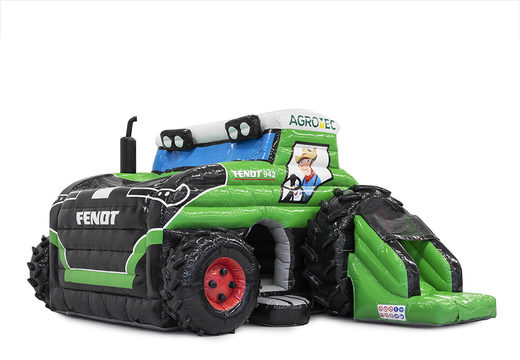 Order now custom Agrotec tractor bounce houses at JB Promotions America. Custom-made inflatable advertising bouncers in different shapes and sizes for sale