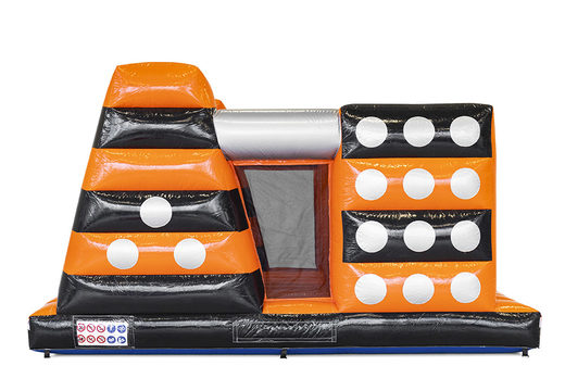 Buy mega inflatable 40-piece giga modular Gate Dodger assault course for children. Order inflatable obstacle courses online now at JB Inflatables America