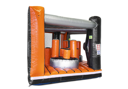 Order the Giga assault course in the Pillar Dodge Corner theme for kids. Buy inflatable obstacle courses online now at JB Inflatables America