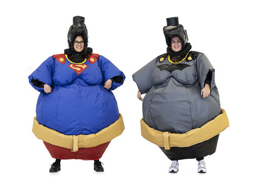 Order inflatable sumo suits in Superman & Batman theme for both young and old. Buy inflatable sumo suits online at JB Inflatables America