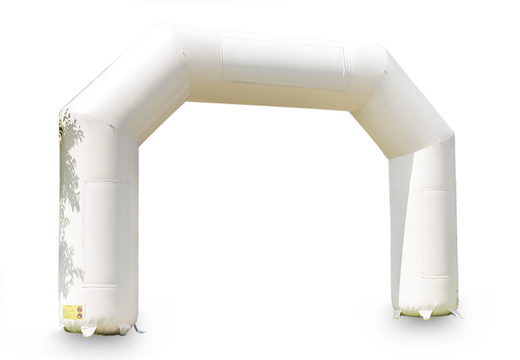 Buy an white start & finish inflatable archway online at JB Inflatables America. Standard advertisement arches are available online 