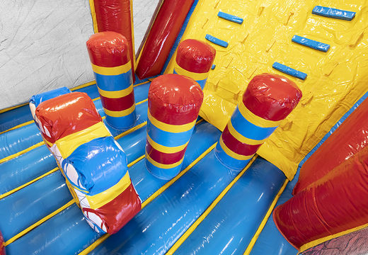 Rollercoaster 9m inflatable obstacle course for kids. Order inflatable obstacle courses now online at JB Inflatables America