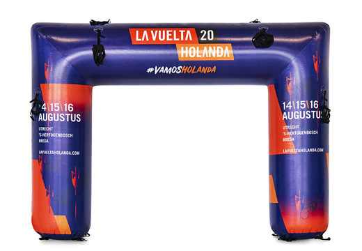 Inflatable custom la vuelta start & finish archway for sport events to buy at JB Promotions America; specialist in advertising items such as finish inflatable arches