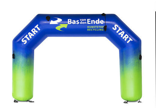 Buy a custom Bas van den Ende start & finish inflatable archway online at JB Inflatables America. Order promotional advertising inflatable arches online