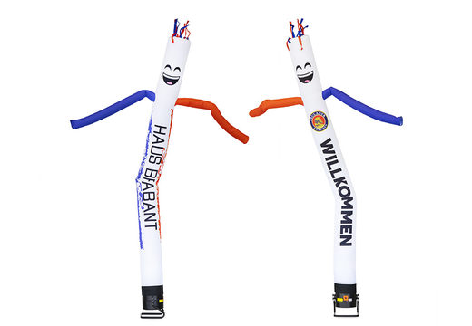Order custom made inflatable Haus Brabant skydancer including logo at JB Promotions; specialist in inflatable advertising items such as inflatable tubes