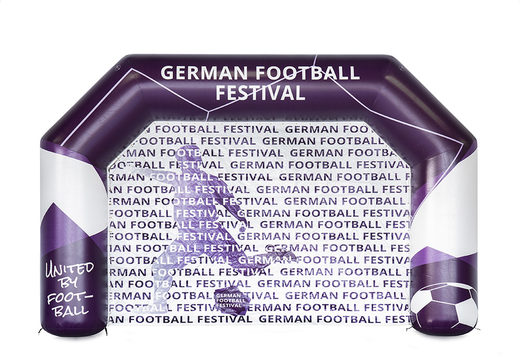Custom German Football Festival start & finish inflatable archways for sale at JB Promotions America. Advertising inflatable arches in all shapes and sizes made in your own style