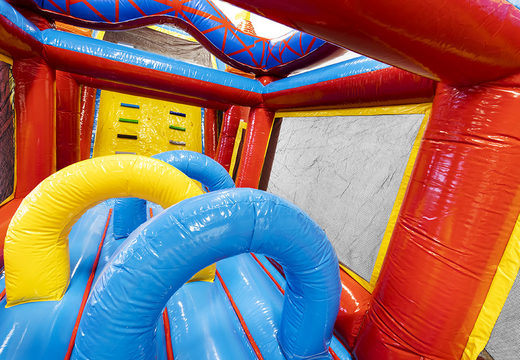 Order an obstacle course rollercoaster 17m in the themed rollercoaster with 7 game elements and colorful objects for kids. Buy inflatable obstacle courses online now at JB Inflatables America