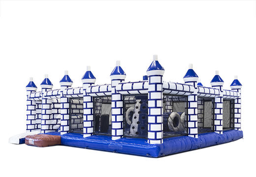 Buy custom indoor super bounce house in castle theme at JB Promotions America. Promotional inflatables in all shapes and sizes made at JB Inflatables America