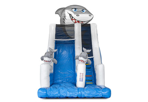 Buy the perfect shark themed inflatable slide with 3D objects for kids. Order inflatable slides now online at JB Inflatables America