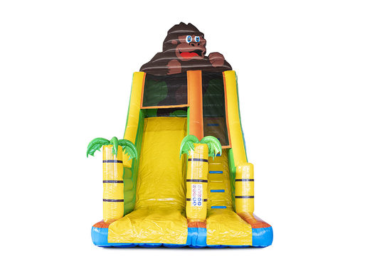 Buy gorilla themed inflatable slide with 3D objects for kids. Order inflatable slides now online at JB Inflatables America