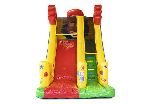 Buy clown themed inflatable slide with 3D objects for kids. Order inflatable slides now online at JB Inflatables America