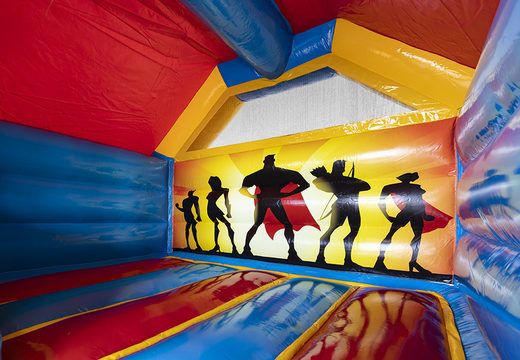 Buy inflatable slide combo superhero bouncer for kids. Inflatable bouncers with slide for sale at JB Inflatables America