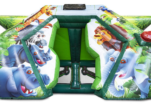 Get inflatable safari nation battle bunker for both young and old online now. Order inflatable battle bunkers at JB Promotions America