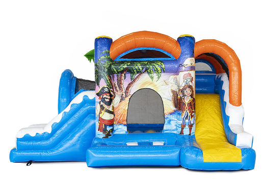 Order Jumpy Fun Pirate bouncy castle with a slide for children. Buy inflatable bouncy castles online at JB Inflatables America