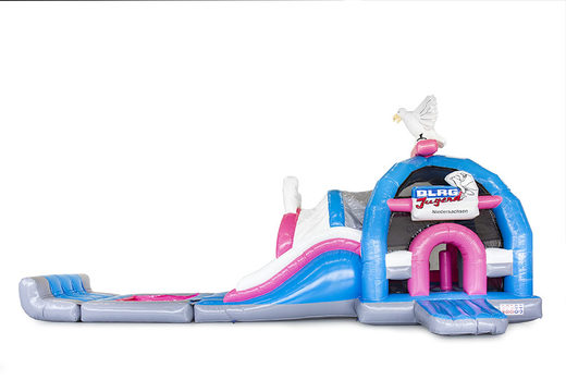 Order custom DLRG Jugend Super Multiplay bounce houses in your own corporate identity at JB Inflatables America. Promotional inflatables in all shapes and sizes made at JB Promotions