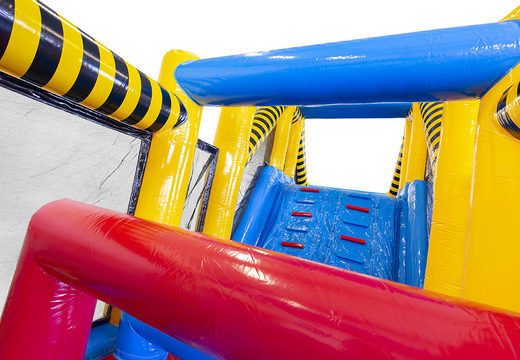 Buy inflatable Qui Vive obstacle course for both young and old. Order inflatable obstacle courses online now at JB Promotions America
