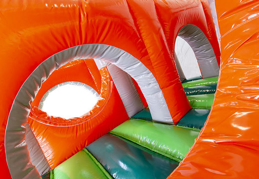 Order custom made inflatable multicolor obstacle course for both young and old. Buy inflatable obstacle courses online now at JB Promotions America