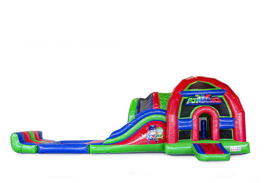 Order now online the PJ Masks super color multiplay bounce houses in your own colors and art work at JB Promotions. Buy Custom Inflatable Promotional Bouncers Online from JB Inflatables now