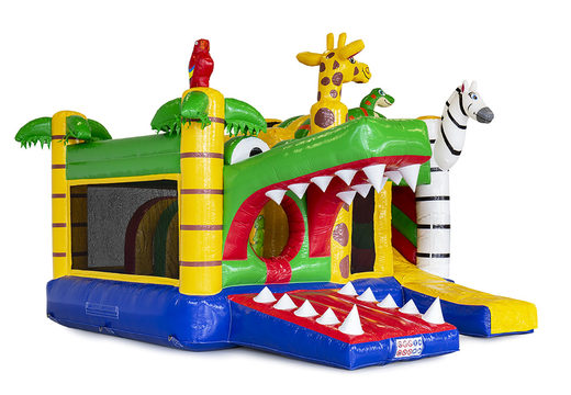 Order personalized custom safari multiplay bounce house at JB Promotions America. Buy online promotional bounce houses at JB inflatables America