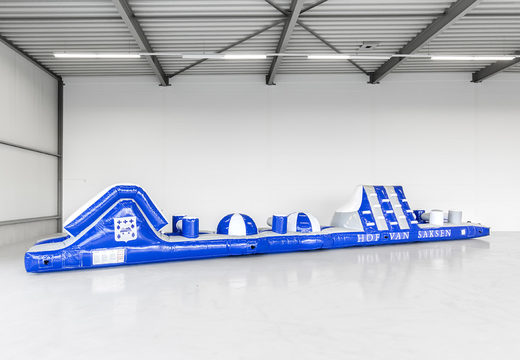 Buy inflatable Hof van Saksen water obstacle course for young and old. Order inflatable obstacle courses online now at JB Promotions America