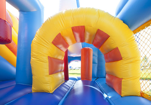 Buy a whale-themed bouncer with a slide for children. Order inflatable bouncers online at JB Inflatables America