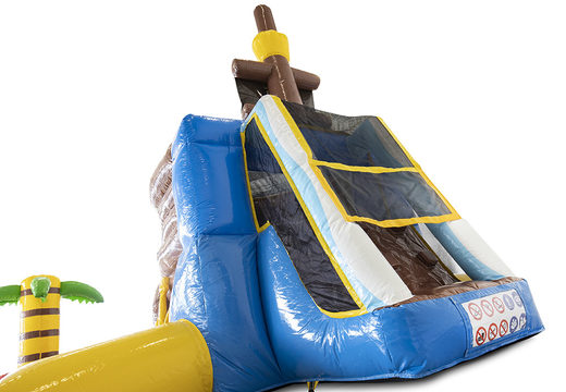Minipark pirate  bounce house including swimming pool and water slide for children. Buy inflatable  bounce houses online at JB Inflatbales America 