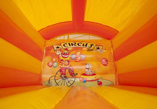Mini-roofed bounce house with circus theme to buy. Visit our webstore at JB Inflatables America online