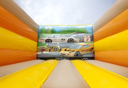 Mini inflatable bouncy castle for kids in car theme for sale. Order bouncy castles now at JB Inflatables America online