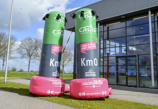 Order green inflatable Giro d'Italia Promo pillars. Buy your inflatable pillars now online at JB Inflatables America 