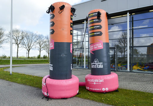 Buy orange inflatable Giro d'Italia Promo pillars. Get your advertising columns online now at JB Inflatables America 