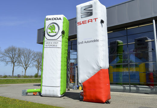 Order inflatable Skoda & Seat Promo pillars. Buy inflatable pillars now online at JB Inflatables America 