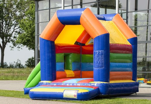 Midi inflatable multifun bounce house in standard theme to buy for kids. Buy bounce houses online at JB Inflatables America