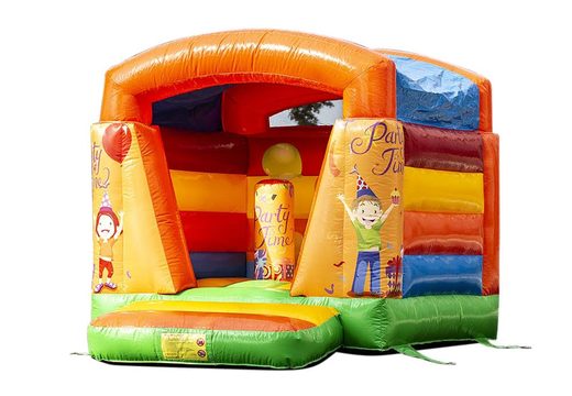 Small inflatable bounce house orange for kids for sale in party theme at JB Inflatables America online