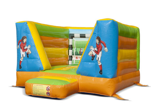 Buy a small inflatable bounce house in soccer theme for kids. Order bounce houses now at JB Inflatables America online