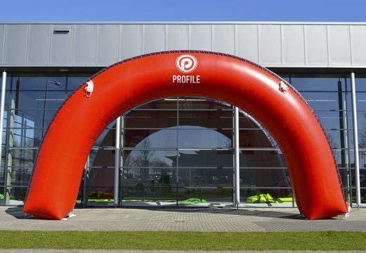 Order custom profile advertisement inflatable arch for any event at JB Promotions America. Request now a free design for an inflatable advertising arch in your own corporate identity