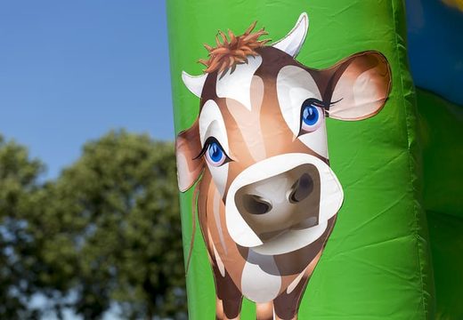 Midi bounce house with farm theme to buy. Available at JB Inflatables America online