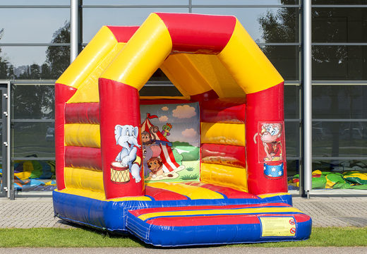 Midi inflatable bouncer in circus theme for kids to buy. Order bouncers at JB Inflatables America online