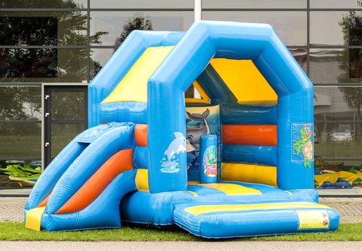 Midi inflatable multifun bounce house in seaworld theme to buy for kids. Buy bounce houses online at JB Inflatables America