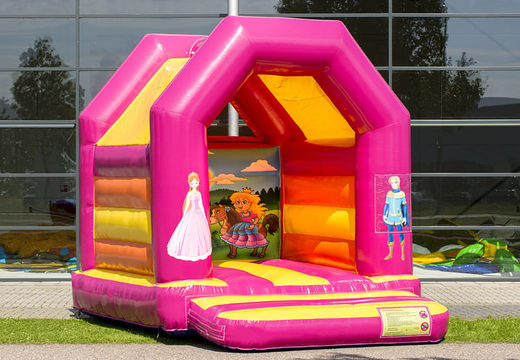 Midi bounce house in a princess theme to buy for kids. Available at JB Inflatables America online