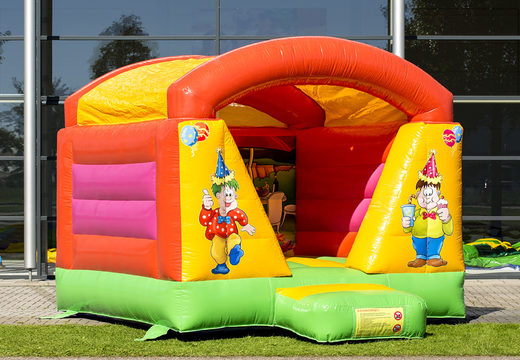Small bouncy castle with roof for kids to buy in party theme. Bouncy castles available at JB Inflatables America online