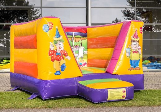 Order a small open inflatable bouncy castle for kids in party theme. Buy bouncy castles online at JB Inflatables America