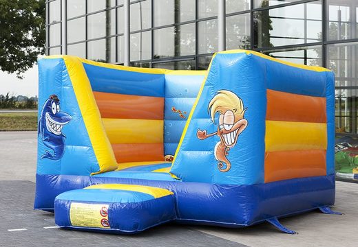 Small open bounce house for kids with seaworld theme to buy. Buy bounce houses now at JB Inflatables America online